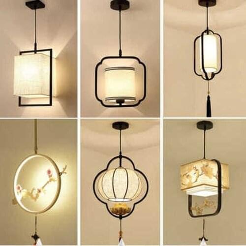 New Chinese Chandelier Lighting Japanese Tea Hall Simple Modern Hanging Lamp Chinese Style Living Room Shop Light Fixtures Led