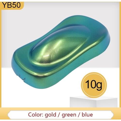 10g Chameleon Pigment Powder Coating YB50 Chameleon Dye for Cars Automotive Arts Crafts Nails Decora