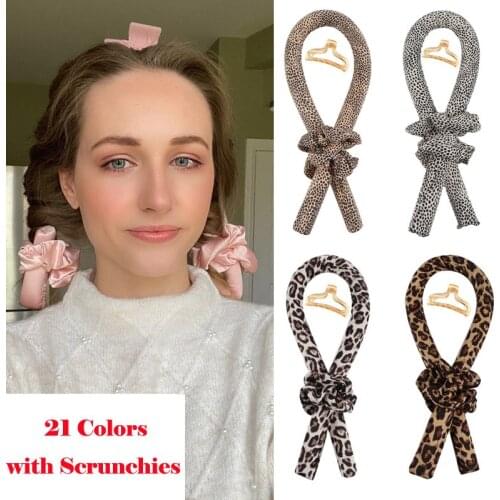 Heatless Curling Rod Headband Curls Lazy Curlers for Long Hair Silk Curling Ribbon No Heat Wave Foamer Roller Hair Styling Tools