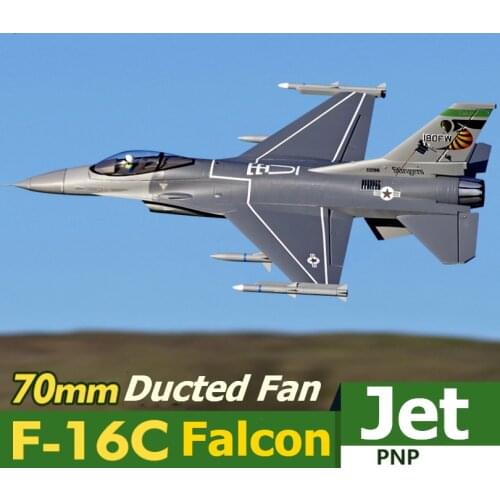 FMS RC Airplane 70mm F16 F-16C Fighting Falcon V2 Ducted Fan EDF Jet Scale Model Plane Aircraft Avion PNP 6S with Retracts EPO