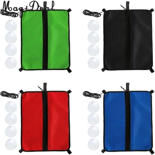 SUP Mesh Deck Bag Deck Storage Bag Stand Up Paddle Board Pouch + 4Pcs Suction Cup + Elastic Bungee Rope Attachment Kit
