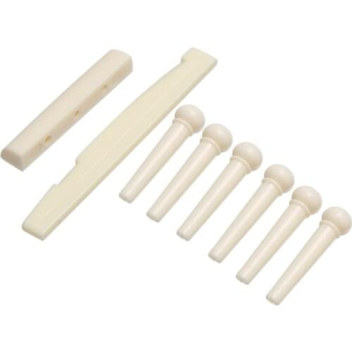Portable 6-String Guitar Bridge Pins Saddle Nut Acoustic Cattle Tailpiece Plastic Guitar Accessories for Acoustic Guitar Quality