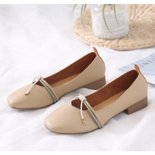 Fashion Autumn Female Pumps Nude Shallow Mouth Low Heel Shoes Women Shoes Office Work Wedding Party Shoes Ladies U14-40