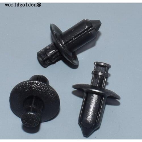 Worldgolden 100pcs plastic clip Push-Type Retainer for honda 91505-SL0-003 toyota 90467-08182-CO