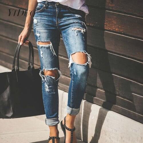 Женские джинсы бойфренды YIDUO China At AliExpress
