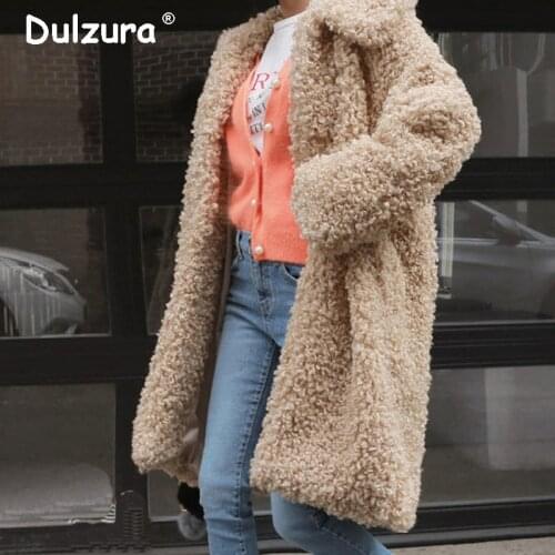 Ulzzang Long Faux Fur Jacket Coat Thick Warm 2018 Women Winter Jackets Coats Shaggy Fluffy Outerwear Women Fashion Soft Overcoat