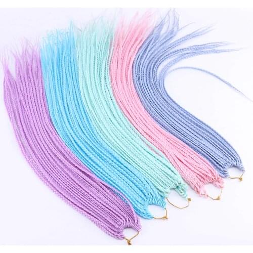 Angie 100 Gram/pack 22 Inch crochet braids Senegalese Twist Hair Braiding 30 Roots/pack Synthetic Ombre color Hair for Women