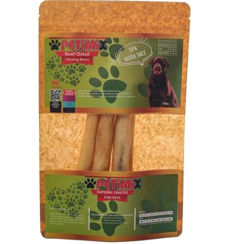 Petimix Beef Oxtail Chewing Bones Dog Treat Naturel Snacks for Pets Dental Care 100g