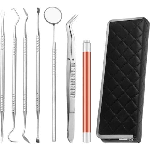 Dental Tool Scaler Professional Teeth Whitening Clean Tartar Scraper Calculus Plaque Remover Tweezer Dentist Oral Hygiene Care