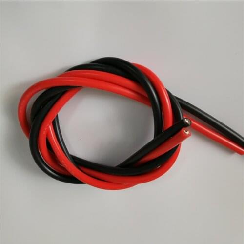 1M High temperature silicone covered wire 6AWG 8AWG 10AWG 12AWG 14AWG 16AWG with red and black color