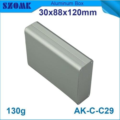 10 pcs/lot small electronics box junction box ip65 fit PCB size 27x85MM which in silver color and surface smooth separately cas