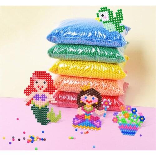 1000PCS DIY Water Spray Magic Beads For Children Kit Ball Game 5mm Water Beads Educational Kids Toys Hand Making 3D Puzzle