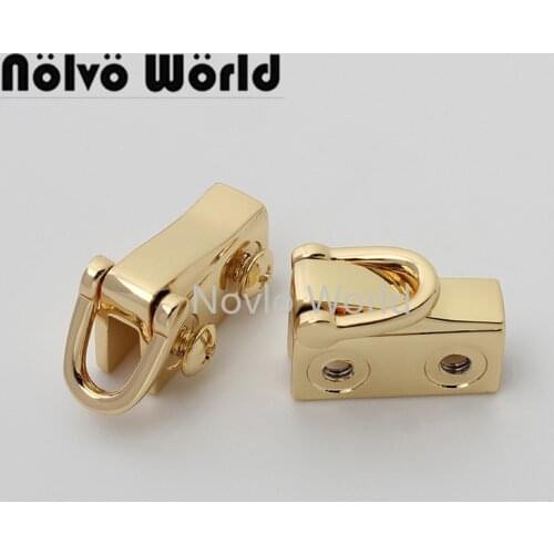 2-10pcs 20*13mm DIY purse 2 side clips die casting nickel color for woman bag purse hardware bags clasp accessory