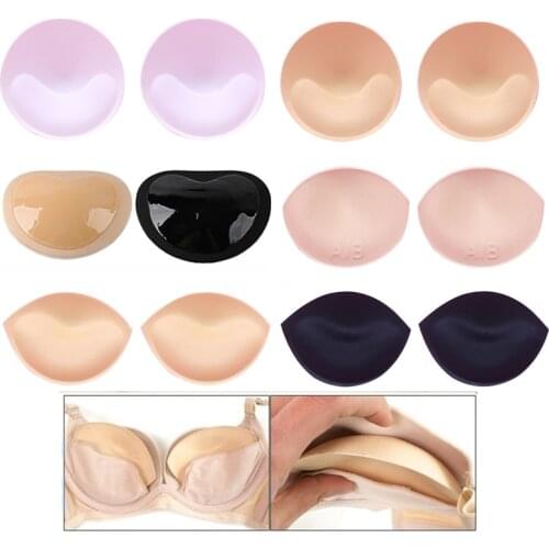2pair Women Intimates Accessories Sponge Swimsuit Breast Push Up Bra Insert Removeable Chest Enhancer Bra Inserting Pads