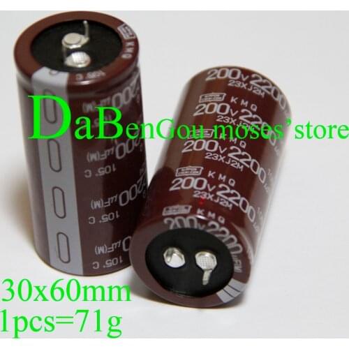 200v 2200uf 30x60mm +/- 20% Japan 100% Original New NCC Capacitance Low ESR Audio Electrolytic Capacitor Radial