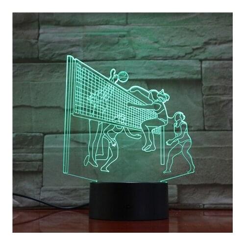3d Creative Table Lamp Playing Volleyball 3d Table Lamps for Living Room Decorative Personality Customized Gift Deco Night Light