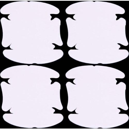 4 Sheets Adhensive Car Door Handle Scratches Film Guard Shakes Protector Invisible Durable and Transparent