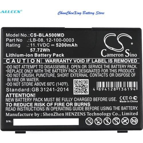 Cameron Sino 5200mAh Battery 12-100-0003,LB-08 for Bolate A5, A6, A8, Q3, V6