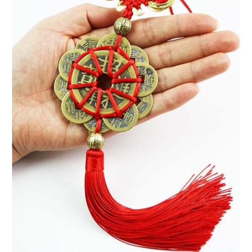 Asia Geomantic omen FENG SHUI master HOME CAR safe Copper mascot Bring good luck money ZHAO CAI JIN BAO Amulet Pendant talisman