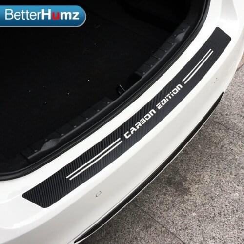 Carbon Fiber Color Vinyl Decal Sticker Car Trunk Bumper Trim Rear Guard Plate Sticker For bmw e60 e90 f30 f10 x1 x3 x5 x6 M3 M5