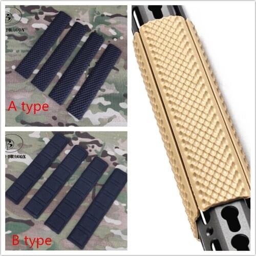EmersonGear 4 pieces Tactical KeyMod Rubber soft Rail Cover A/B type black DE