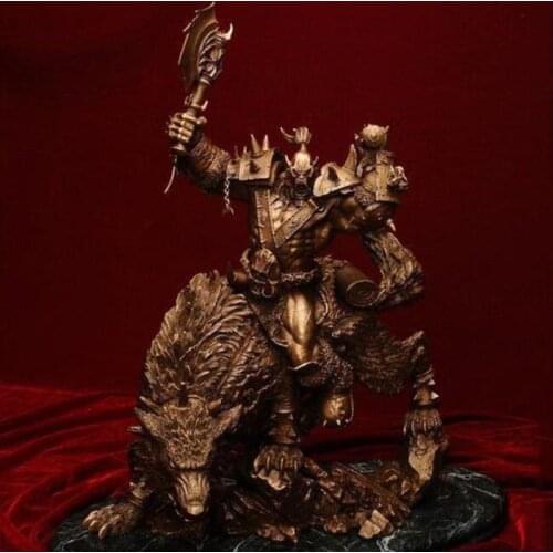 22CM Toys DC7 WOW Tribal Orc Wolf Ride Raider Riding PVC Anime Action Figure Model With Base For Children Fans Birthday Gift