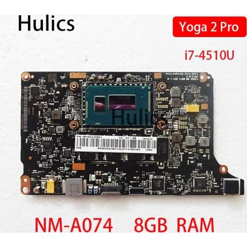 Hulics Original NM-A074 for Lenovo Yoga 2 Pro Laptop Motherboard 5B20G38213 VIUU3 NM-A074 I7-4500U i7-4510U CPU 8GB RAM