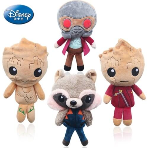 Disney 20CM Guardians Galaxy Stuffed doll Grootted Plush Toys Tree Man Grootted Rocket Raccoon Soft Plush Dolls Children Gifts