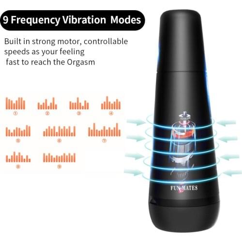 Blowjob Realistic Artificial Vagina Tunnel Male Vibration Masturbator Cup Sexules Machine Goods For Man Adults 18+ Supplies Toys