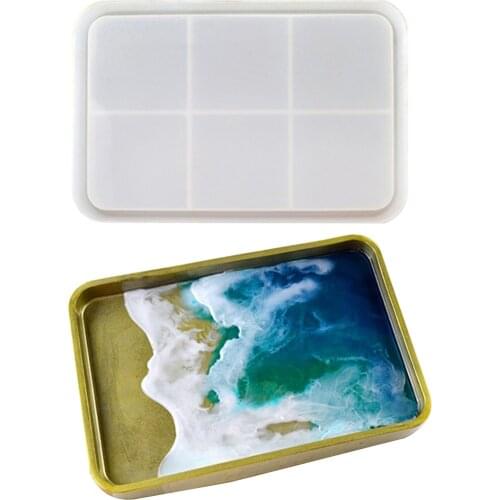 DIY square Mold Ashtray Mold Coaster Flexible Silicone Tray Mold Polygon Epoxy Resin Casting Molds Plaster Mold DIY Craft Tool