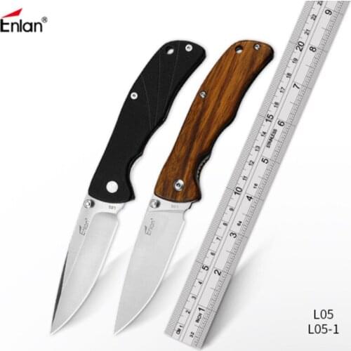 Enlan L05 8CR13Mov Blade G10 or Wood Handle Outdoor Collection Camping Hunting Survival EDC bushcraft Diving Knives multitools