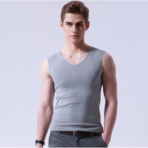 Oversize Men Solid Sleeveless Tank Top Casual V-Neck Fitness Tanktop Clothes Ice Silk Male Shirt Breathable Cool Gym Clothing