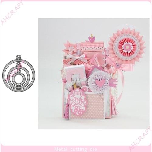 Round shape Tag Label Metal Cutting Dies for DIY Scrapbooking Photo Album Decorative Embossing Paper Card Crafts Die 2021