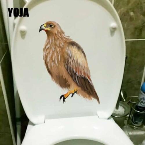 YOJA 14.4X23.1CM Hand Painted Big Bird Cartoon Wall Stickers Toilet Seat Decal Living Room Home Decor T5-0713