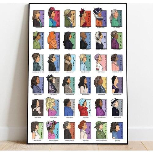 She Series Collage Woman Poster Abstract Exhibition Painting Quotes Style Poster Wall Art Canvas Prints Wall Picture Home Decor