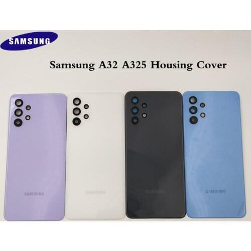 Original Samsung A32 Housing Cover Battery Protective Back Cover For Galaxy A32 A 32 5G Door Rear Replacement + Camera Glass Len