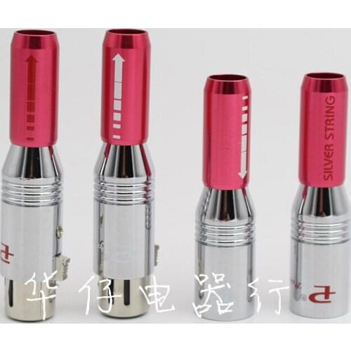 Pailiccs high quality rhodium plated 3 pins XLR plug 2pcs female 2pcs male free shipping