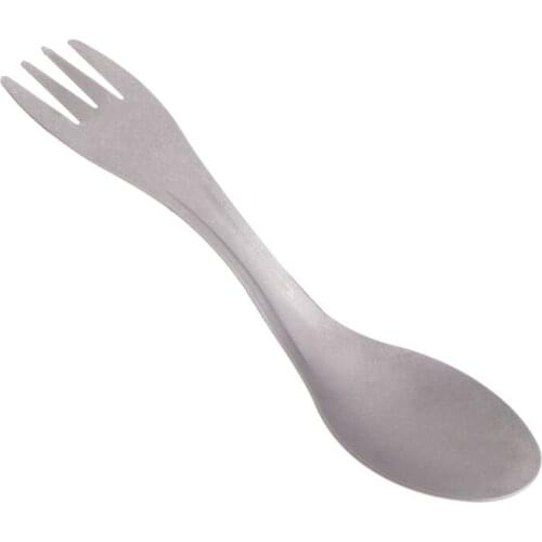 Portable Outdoor Camping Picnic Titanium Spork Spoon Tableware Ultralight Hiking Camping Travel Tableware Cookware Accessories