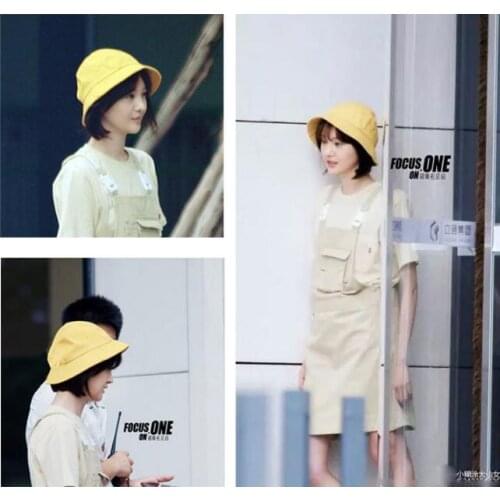 Hats Adult size Anime Dragon Maid Kanna Maruko Japanese Kindergarten Yellow Sun Hat Cosplay