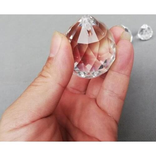 Camal 10pcs 20/30/40mm Glass K9 Crystal Ball Pendant Prisms Lamp Lighting Part Hanging Chandelier Suncatcher Wedding Party DIY