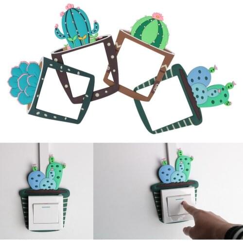 Luminous Switch Sticker Glowing Wall Sticker Home Decor 1pc 3D With Double-sided Tape Glow in the Dark Decoration Sticker