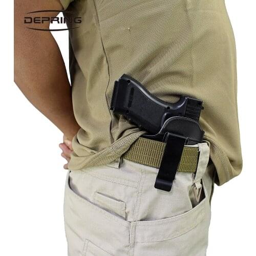 Tactical Military Inside The Waistband IWB Right Hand Concealed Carry Leather Pistol Holster for G17 19 M&P S&W Shield P226