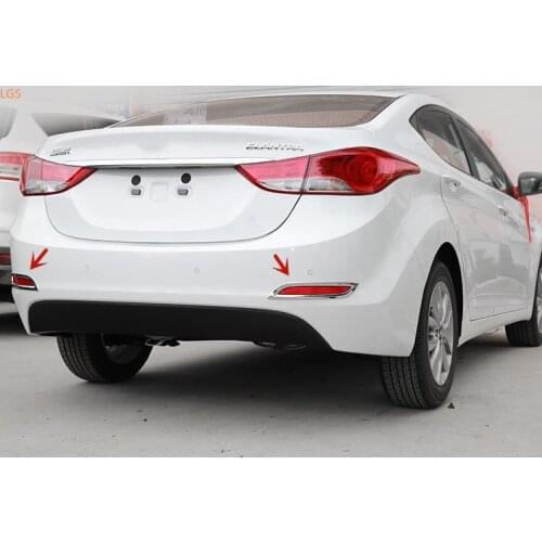 ABS Chrome rear fog lamps decorative frame anti-scratch protection car styling For Hyundai Elantra 2012-2016