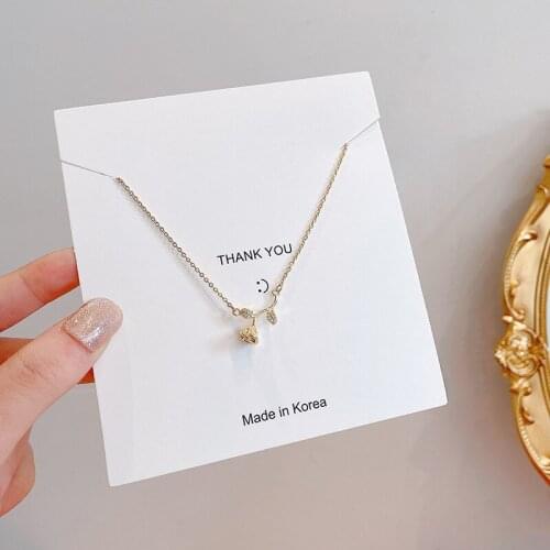 Simple Elegant Cute Rose Flwoer Pendant Necklace For Women Fashion Jewelry Accessories Lady Female Gift