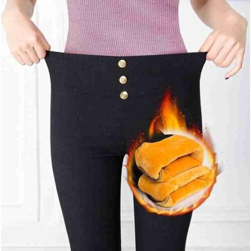 Winter Leggings Girls Warm Pants Children Plus Velvet Trousers Leg Pants Pants Thicken Long Skinny Rainbow Opening