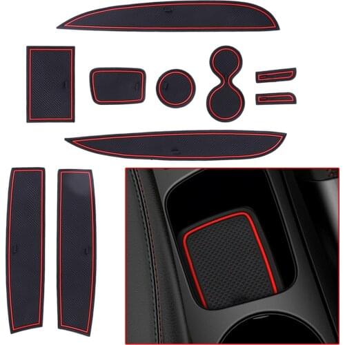 1Set Rubber Anti-Slip Car Door Gate Slot Groove Mats Fit For Renault Clio 4 Door 2002-2011 2012 2013 2014 2015 2016 2017