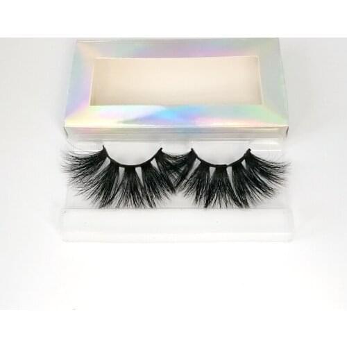 10 Pairs 3D Mink Strip Eyelashes 25mm Mink Eyelash Fluffy Thick Lashes Customized Packaging Private Logo