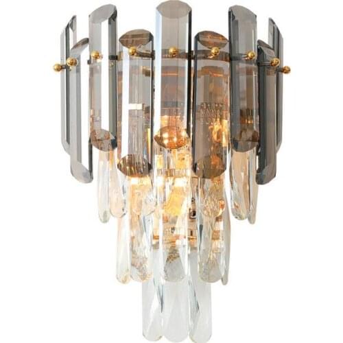 100% Crystal Wall Lamp TV Background Home Lighting Hotel Project Professional Lighting Modern LED Wall Sconce mirror light