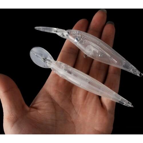 11CM 7.63G 20pcs Blank Nude Baits Crankbait Minnow Pencil Popper Bait Unpainted Lure Bodies Fishing Bait Fishing Gear