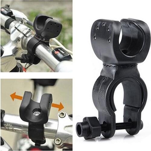 360 Degree Cycling Clip Clamp Rotation Bike Flashlight Torch Mount LED Head Front Light Holder Bicycle Bike Torch Clip Clamp